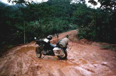 Motorrad im Schlamm